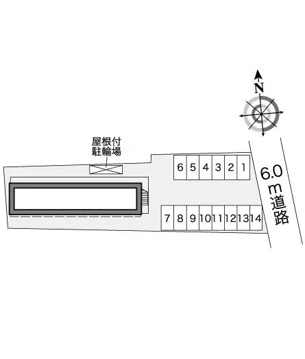 ★手数料０円★岡山市中区今在家　月極駐車場（LP）